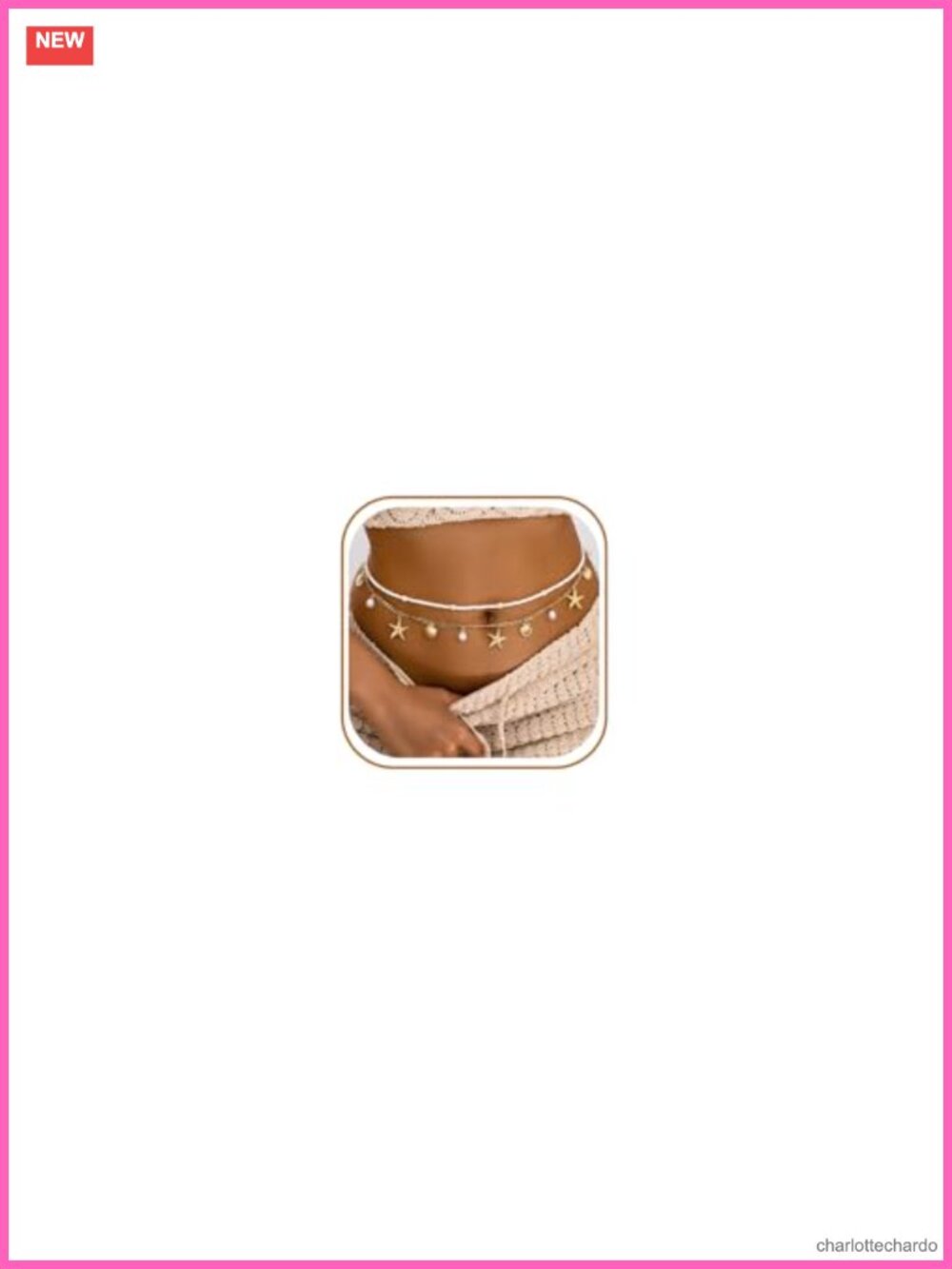 Adjustable Waist Chain for Women 2Pcs Layered Belly Chain Shell